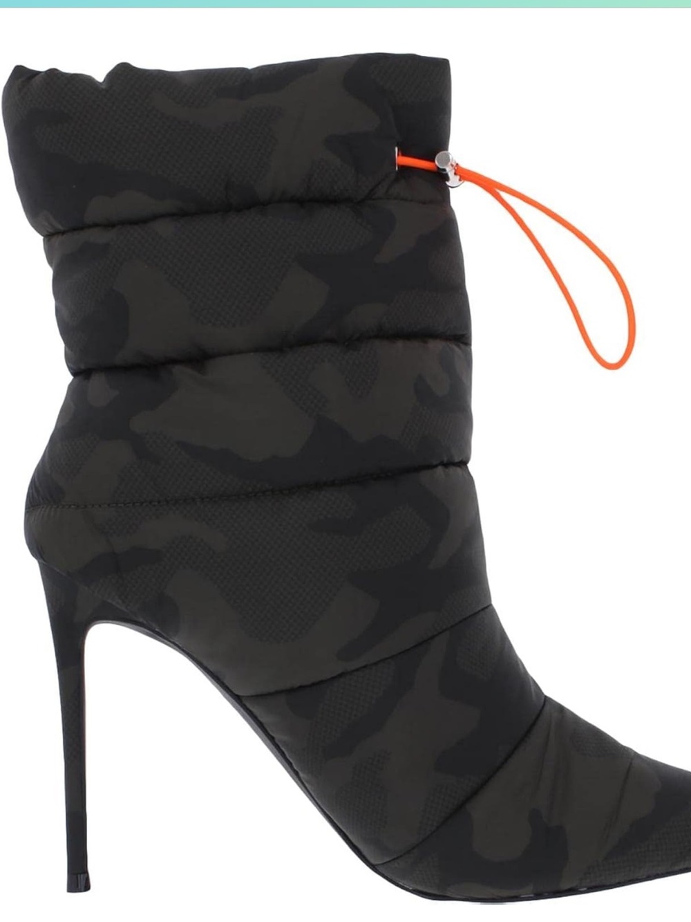 Steve Madden Cloak Camo puff stiletto bootie size 8